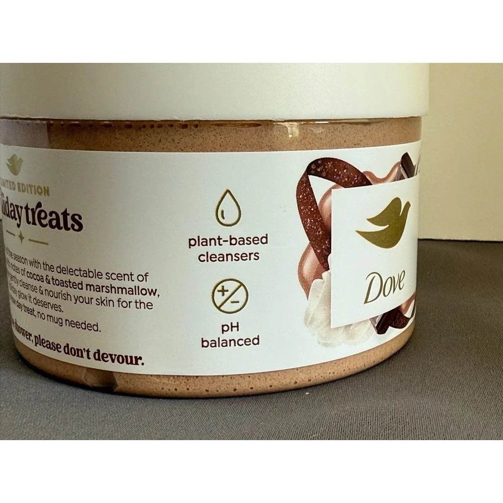 Set of 2 Dove HOT COCOA SWIRL Limited Edition Body Scrub 10.5 oz Holidays Winter